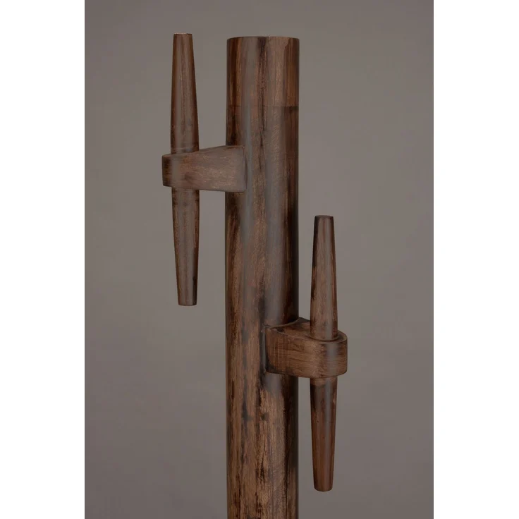 DutchBone Garderobenständer Jakub Walnuss aus Mangoholz im 70er-Jahre-Design Braun 32x32x165 cm – Bild 2