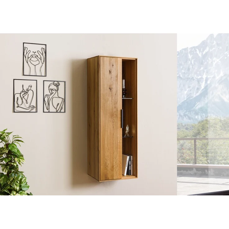 Hängevitrine Wildeiche 46x38x132 natur geölt LINDAU #12 – Bild 2