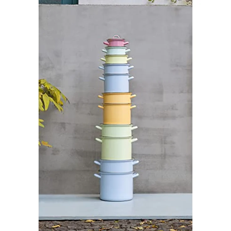 Riess Topf mit Chromrand 18cm 3 L pastell modra – Bild 6