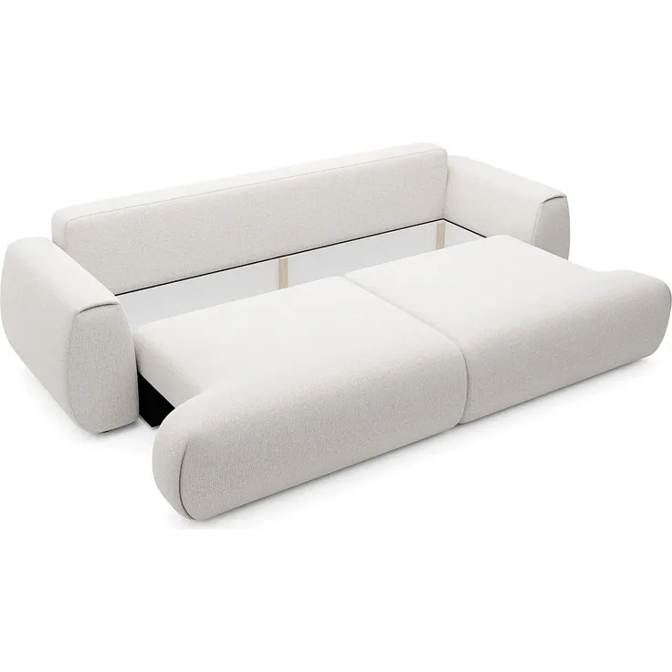 Vente-unique - MONELIA Sofa Stoff Weiß - B 106 cm x H 81 cm x L 260 cm – Bild 5