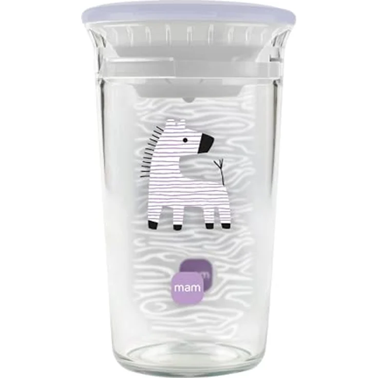 MAM Easy to Drink Cup 360° Trinklernbecher 290 ml, ab 8 Monaten, Zebra – Bild 1