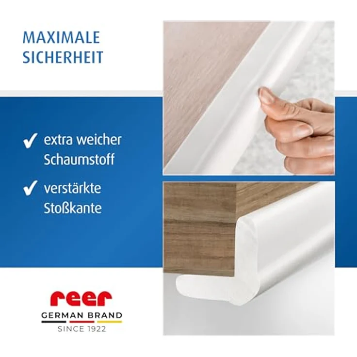 Reer Kantenschutz Soft, 2X 1 Meter, bissfest, schadstoffgeprüft, weiß – Bild 6