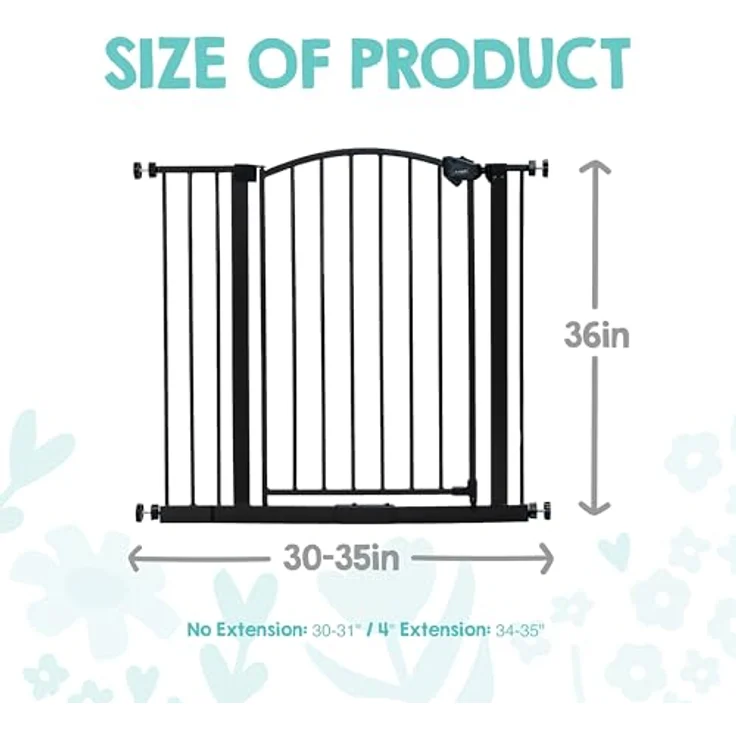 Regalo Arched Decore Easy Step Extra Tall Baby Gate – Bild 3