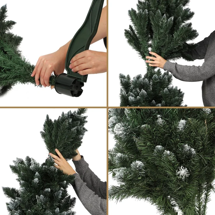 KADAX Künstlicher Weihnachtsbaum Diamanttanne 220 cm dick – Bild 8