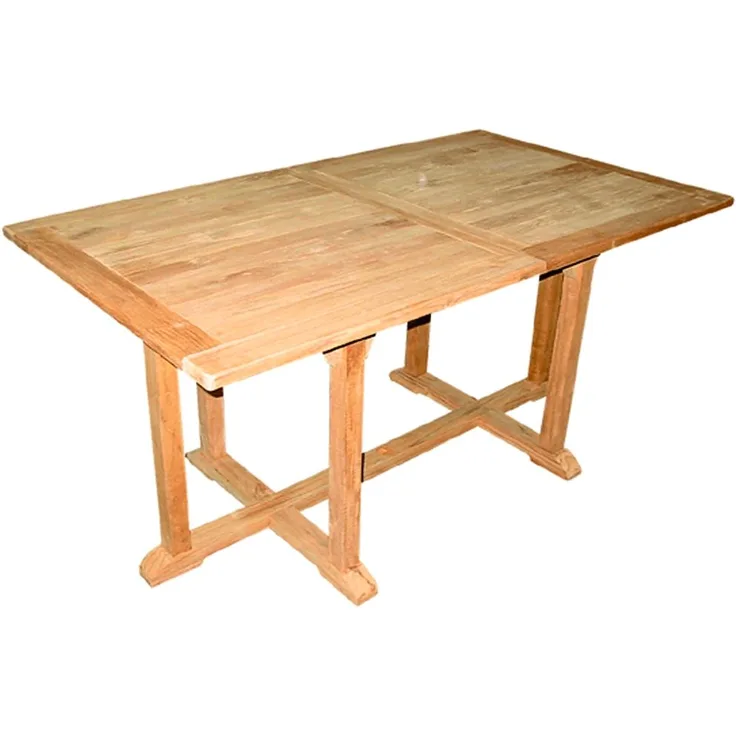 Premium XXL Teak Ausziehtisch rechteckig Gartentisch Teakmöbel ausziehbar 210 cm