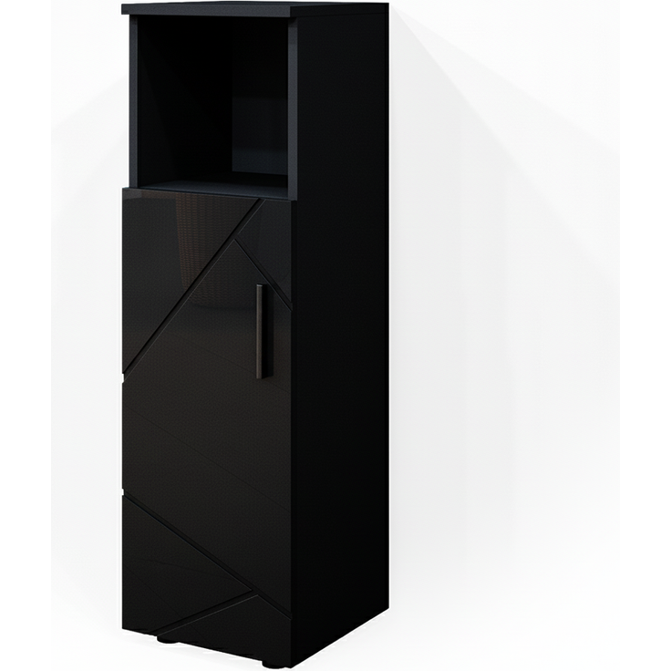 Midischrank Irma Anthrazit Hochglanz 30 x 95 cm Vicco