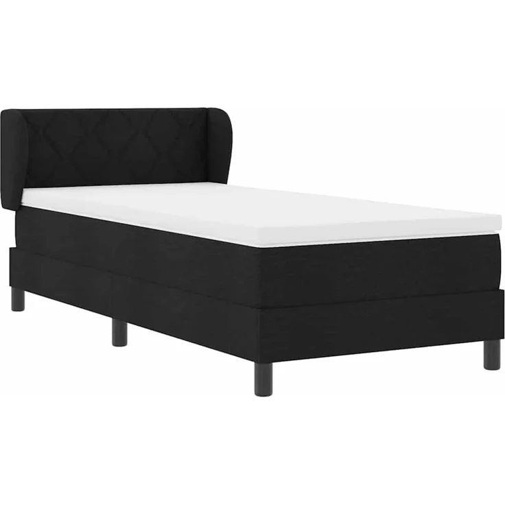 vidaXL Boxspringbett mit Kopfteil Schwarz 90 x 200 cm Stoff 3340068 – Bild 6
