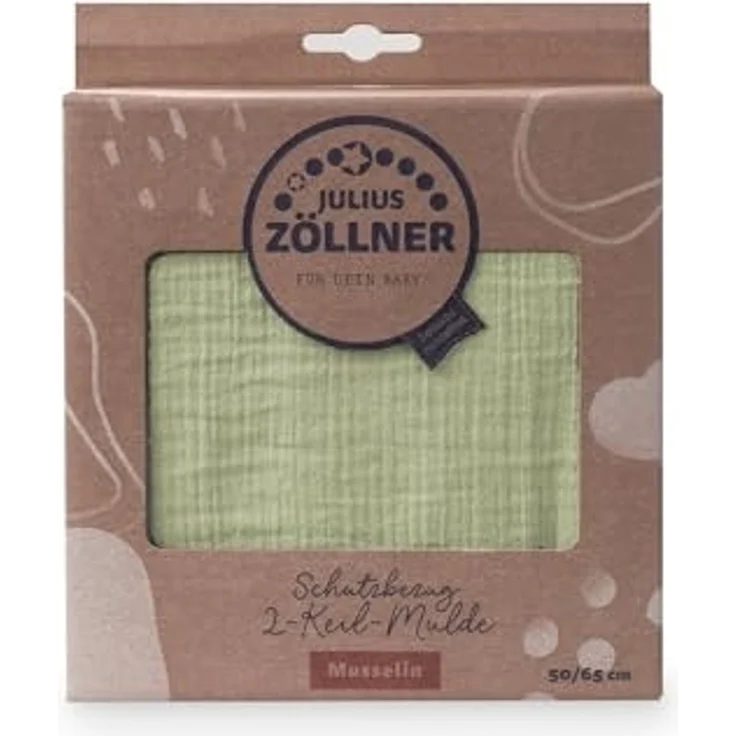 Julius Zöllner Überzug 2-Keilmulde Musselin lime 50/65 – Bild 2