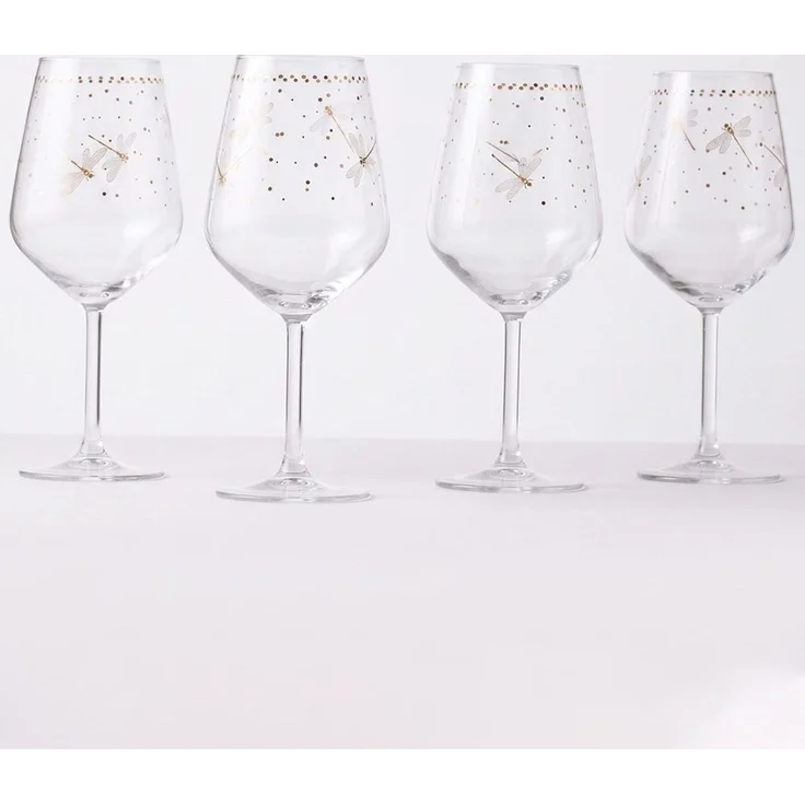 Hermia Concept 'Dragonfly 490' Weingläser-Set (4-teilig), Transparent, 9,1 x 9,1 x 21,8 cm, 490 ml – Bild 5