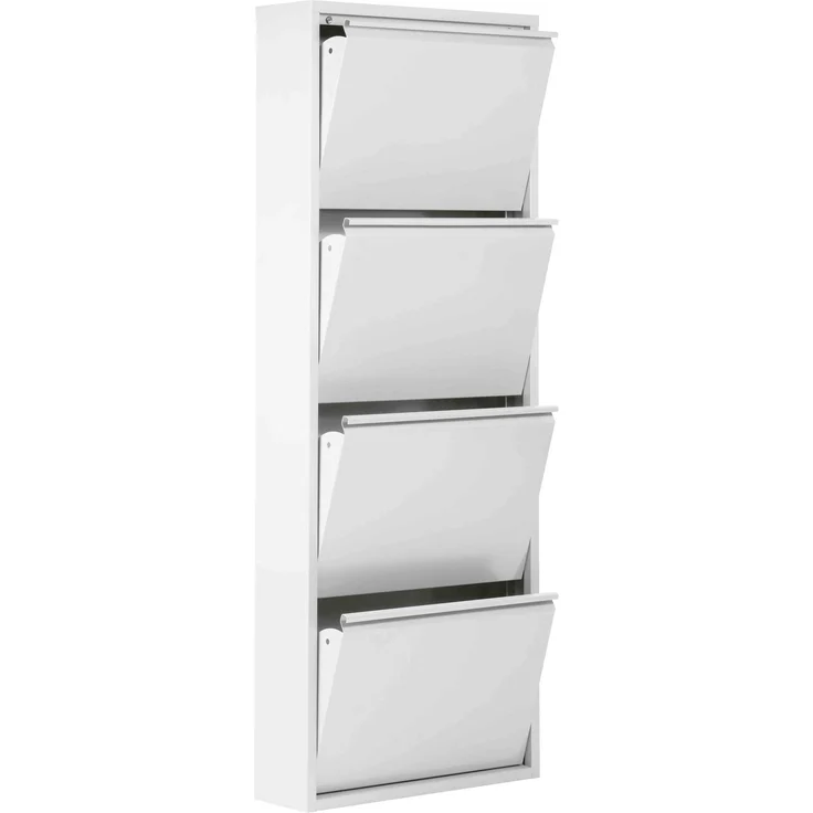 Schuhkipper >WIT< in Weiß, Lackiert, Metall montiert - 50x130x15cm (BxHxT) – Bild 2