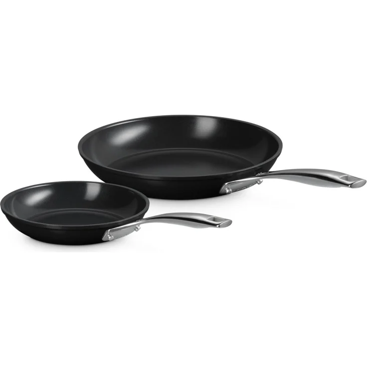 LE CREUSET Geschirr-Set Essential Pfannenset Keramik-Antihaft 2tlg, Geschmiedetes Aluminium (harteloxiert) – Bild 5