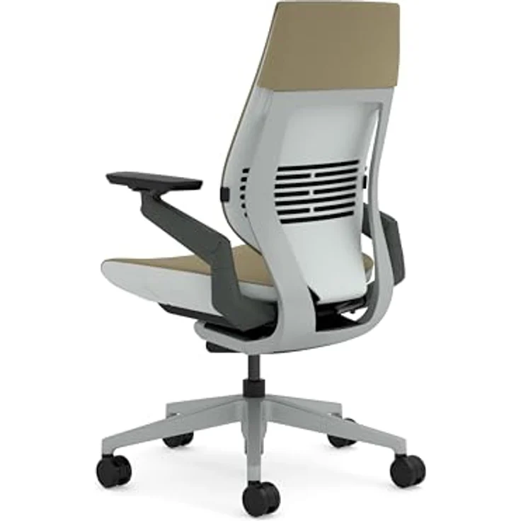Steelcase Gesture Ergonomischer Bürostuhl mit 360° Armlehnen und 3D-Live Back Lumbalstütze Sand – Bild 4