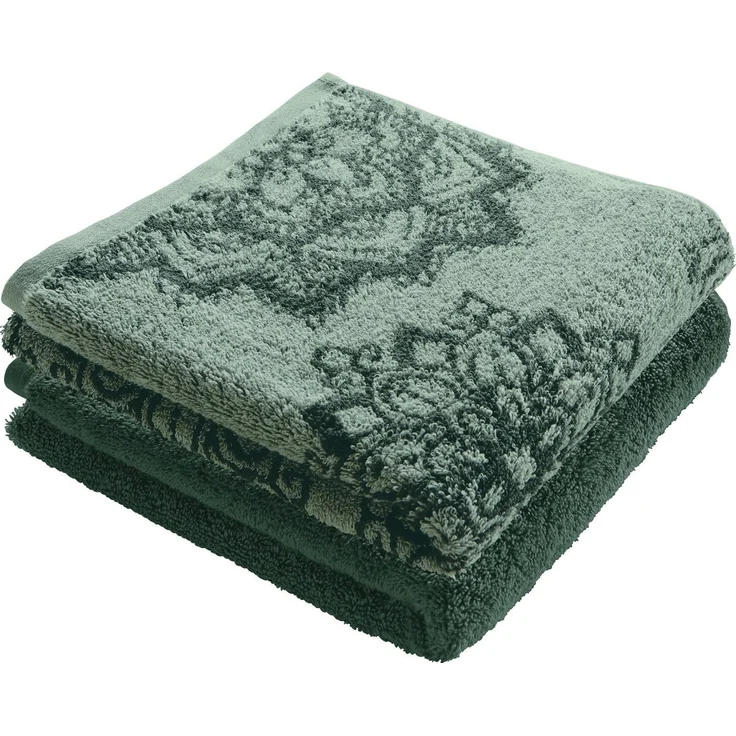 Erwin Müller Duschtuch Duschtuch "Bühl" 2er-Pack, Frottier/Jacquard, Walk-Frottier Motiv
