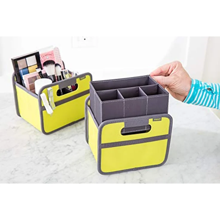 Meori Aufbewahrungsbox Klappbox Ordnungssystem Faltbox Mini 1,8 l Kiwi grün Uni – Bild 2