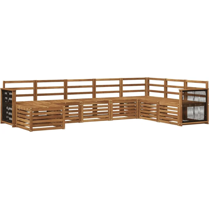 vidaXL Outdoor-Sofagarnitur 8 stk. 8-Sitzer Natur Massivholz Akazie 3384710 – Bild 2