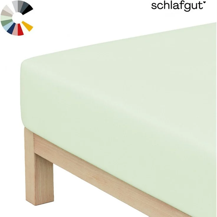 Schlafgut Mako Jersey Spannbetttuch Spannbettlaken 140x200 160x200 – Bild 1