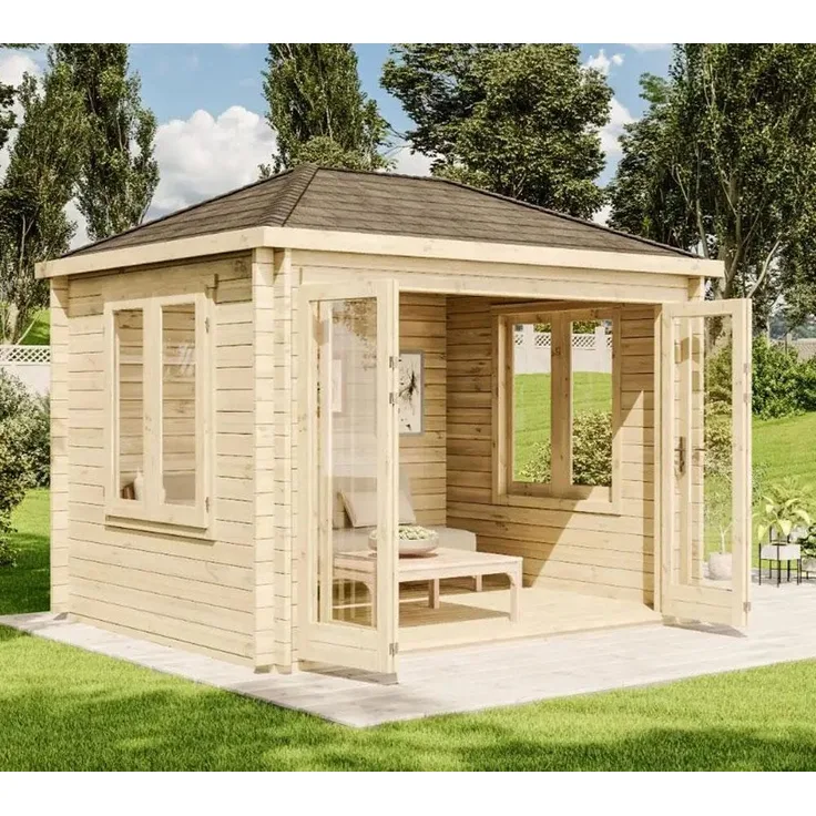 Alpholz Holz Gartenhaus Summertime | Natur | 287x347x276 cm