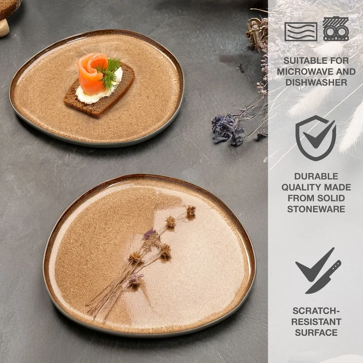 Moritz & Moritz ORGANIC Servierplatte 2er - Amber – Bild 10