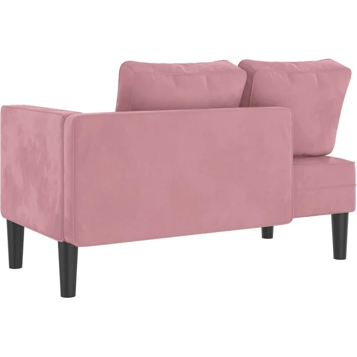 vidaXL Chaiselongue mit Kissen Rosa Samt – Bild 4