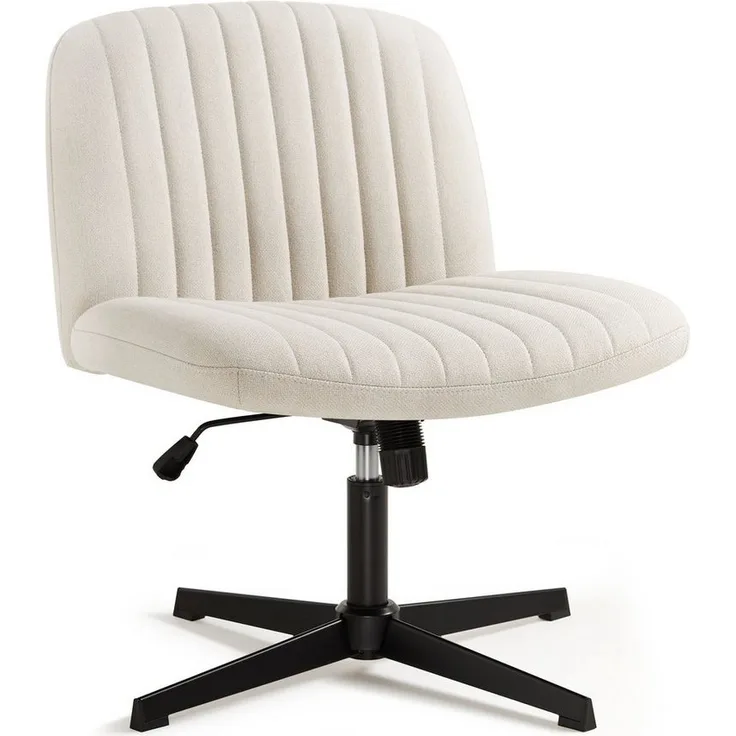 Intimate WM Heart Bürostuhl Ohne Armlehnen, Ergonomischer Schreibtischstuhl (Lesesessel mit 10cm dickem Sitzkissen), Drehstuhl Ohne Rollen, Höhenverstellbar Stuhl
