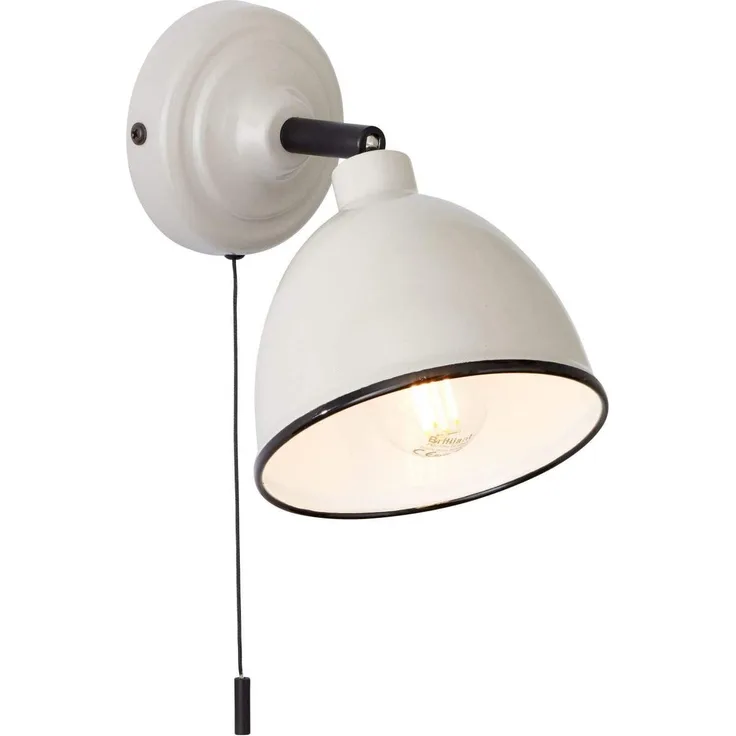 Brilliant Leuchten No. 97002-22 Wandleuchte Telio mit Zugschalter E14 grau taupe