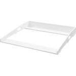 WOLTU Wickelaufsatz universal, Wickeltischaufsatz für Kommode mit Tiefe 47-51cm und Breite ab 80 cm, Wickeltischaufsatz, mit Seitenwänden, 80 x 10 x 75 cm, Weiß