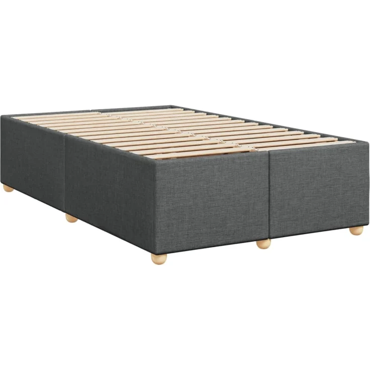 vidaXL Boxspringbett mit Matratze Dunkelgrau 120x200 cm Stoff 3288962 – Bild 9