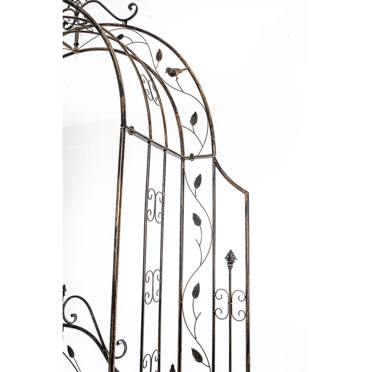 Rosenbogen ANDERS - 144x36x270cm, Metall, Bronze | Rankhilfe Rosen Rankgitter Gartendekoration – Bild 6