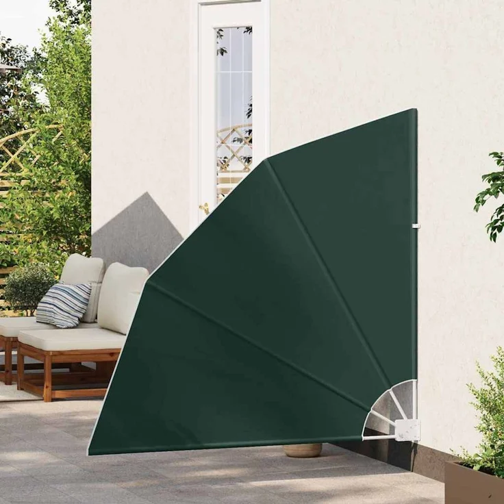 vidaXL Balkon Sichtschutz Dunkelgrün 140 x 140 cm Polyester 42000928 – Bild 2