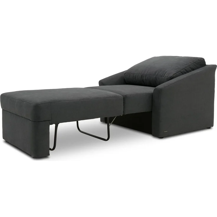 DOMO. collection Sessel Relax Box, Polstersessel mit Boxspringfederung und Schlaffunktion, Armsessel, Cocktailsessel, Loungesessel, 108 x 96 x 86 cm (BxTxH), dunkelgrau – Bild 8