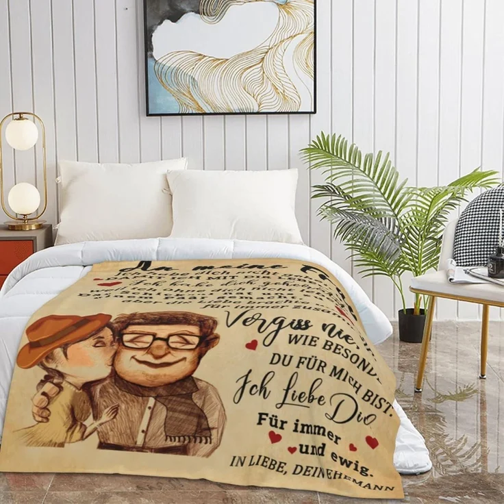 Fleecedecke Hochzeitsgeschenk Frauen Geschenke 02 130x150cm – Bild 6