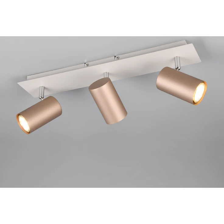 Trio Leuchten 3er Spot Marley GU10 coffee Metall – Bild 1