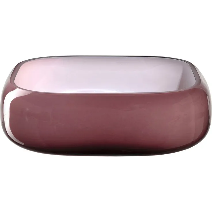 Leonardo Schale Milano, Dekoschale, Ablage, Kalk-Natron Glas, dunkelrot, 23x23 cm, 041659