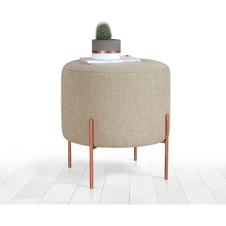 Hanah Home 'Copper 48 - Coffee' Pouffe, Kaffee, 40 x 42 x 40 cm – Bild 2