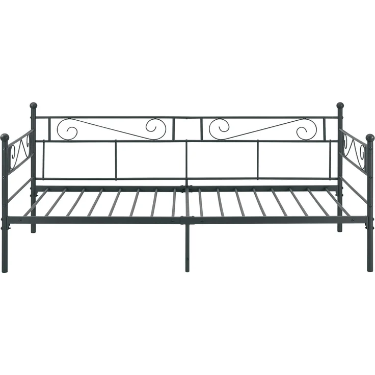 en.casa 'Kerava' Metallbett, Stahl schwarz, 90x200 cm – Bild 5