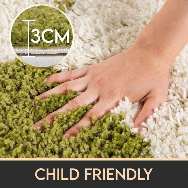 Carpettex Kinderteppich Fußball-Design, Rund, Höhe: 30 mm, Kinder Teppich Fußball-Form Kinderzimmer versch. farben und größen – Bild 3