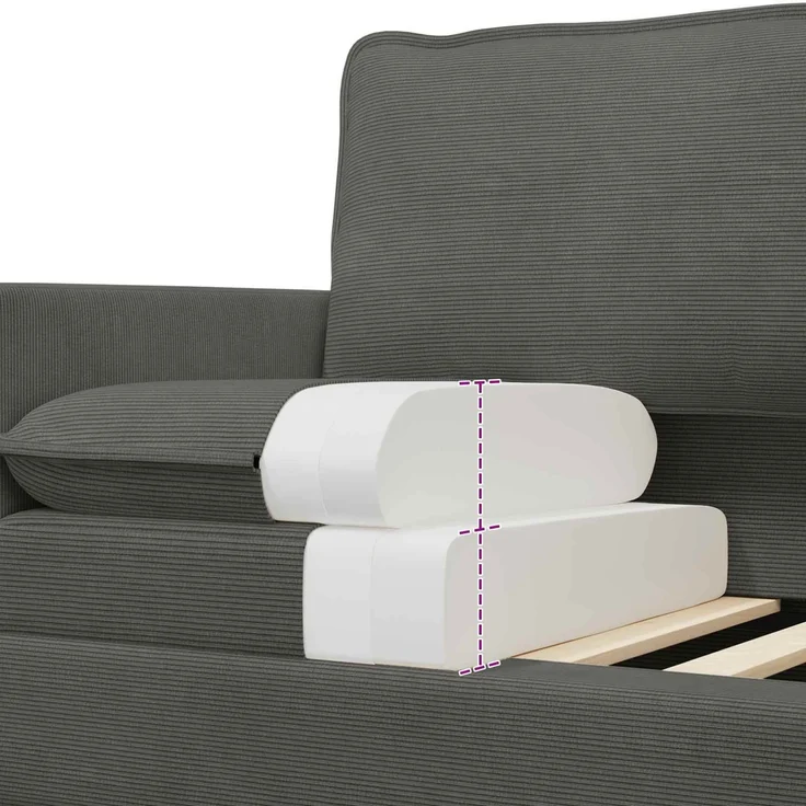 vidaXL Sofa Set 2 pcs Dunkelgrau Stoff 3417042 – Bild 6