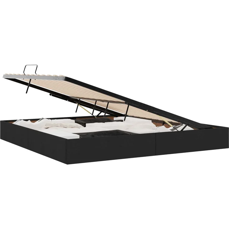 vidaXL Ottoman Bettgestell mit Speicher Schwarz 200 x 200 cm Stoff 3442846 – Bild 2