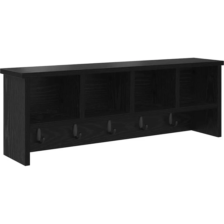 vidaXL Wandmontierter nachttisch Schwarz Eichen-Optik 75 x 16 x 26 cm 874316 – Bild 2