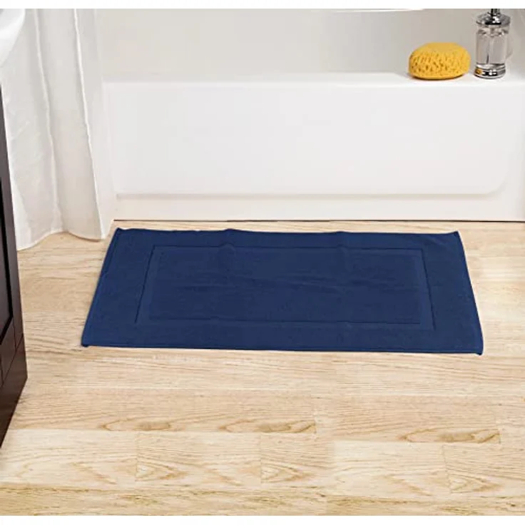 Utopia Towels Badematten mit Baumwollbändern, Marineblau, [kein Badezimmerteppich], 100% ringgesponnene Baumwolle – sehr saugfähig und maschinenwaschbar, Dusch-Badezimmer-Bodenmatte (2 Stück) – Bild 8