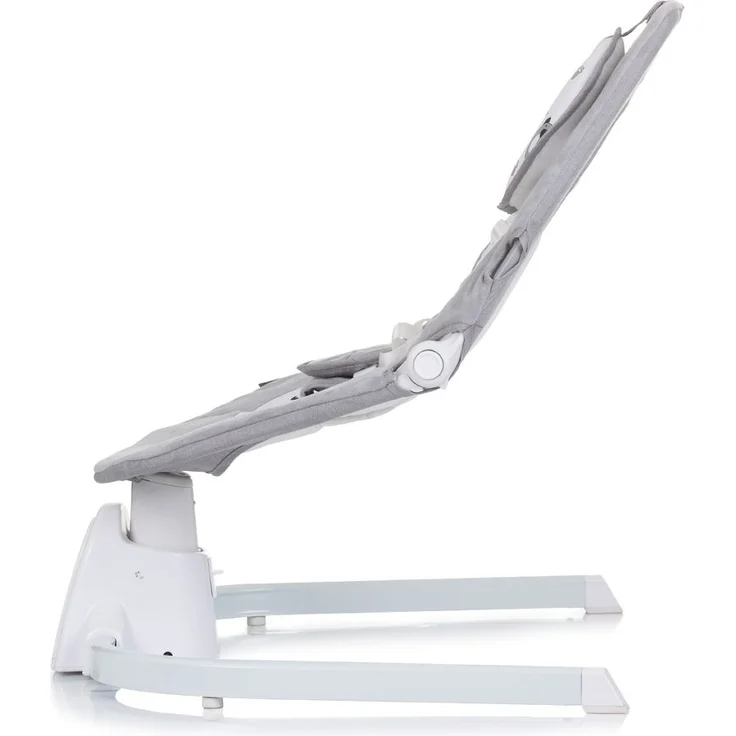 Chipolino Babywippe Oasis Fernbedienung, Timer, Moskitonetz, Gurt, Plüschtiere hellgrau – Bild 2