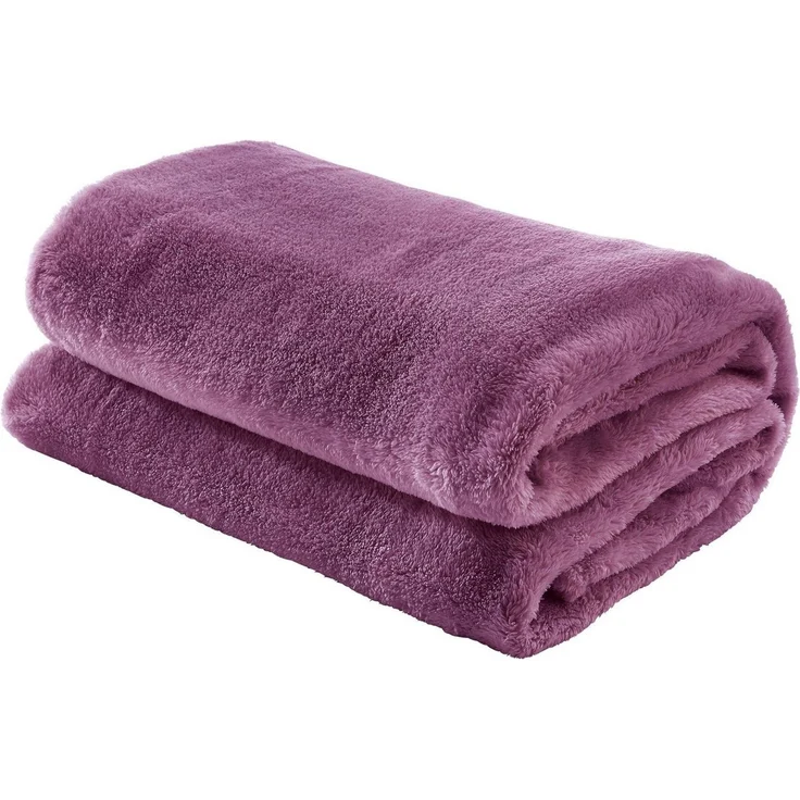 Wohndecke Wohndecke "Salerno", Erwin Müller, Teddy-Fleece Uni – Bild 1