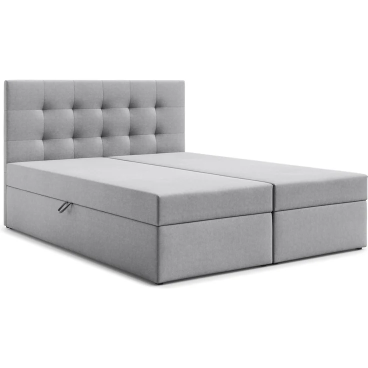 AX LIVING Boxspringbett Galata 140x200 Grau ohne Topper Bettkasten Komfortbett – Bild 2