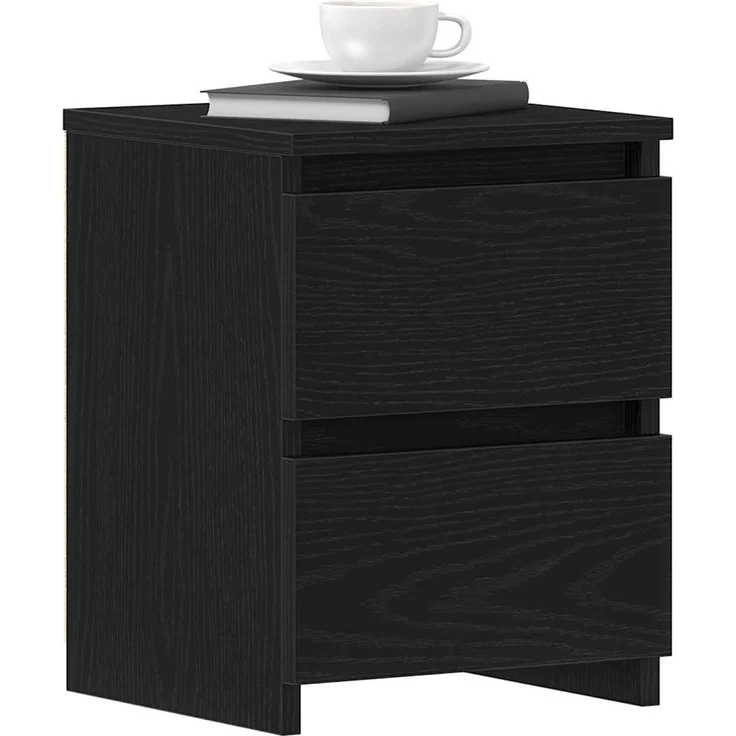 vidaXL Nachttisch 2 pcs Schwarz Eichen-Optik 30 x 30 x 40 cm 861989 – Bild 2