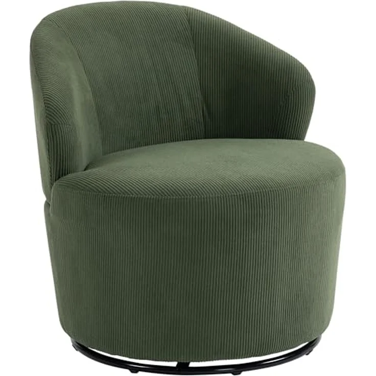 HOMCOM Sessel Breiter Sitz Relaxsessel (Moderner Polstersessel, 1-St, Relaxsessel), 360° drehbar, Cordstoff, ergonomisch – Bild 1