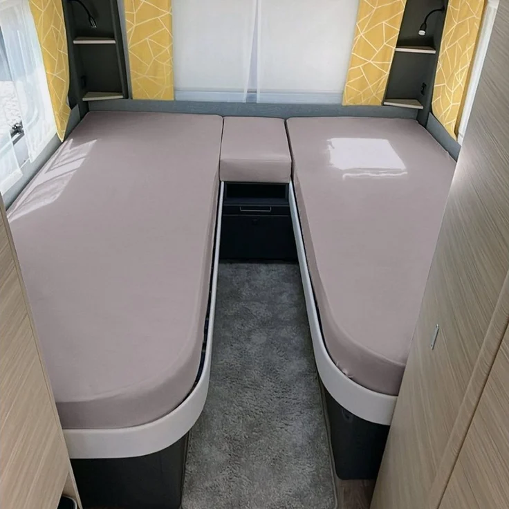 Erwin Müller Spannbettlaken Spannbettlaken 3er-Set für Wohnmobil/Wohnwagen Heckbett, Jersey, Gummizug: Rundumgummi, (1 Stück), Multi-Stretch-Jersey Uni – Bild 3