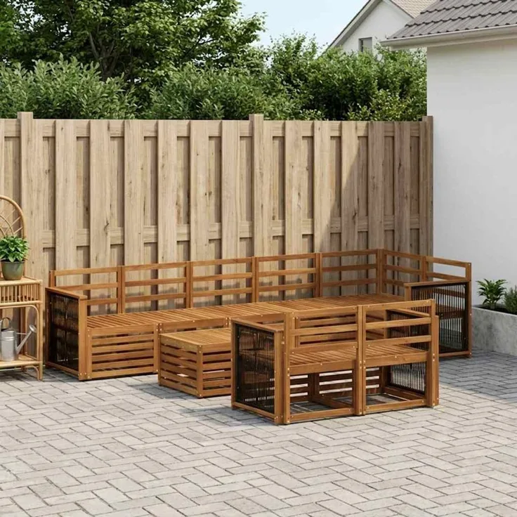 vidaXL Sofagarnituren Massivholz Akazie 3384530