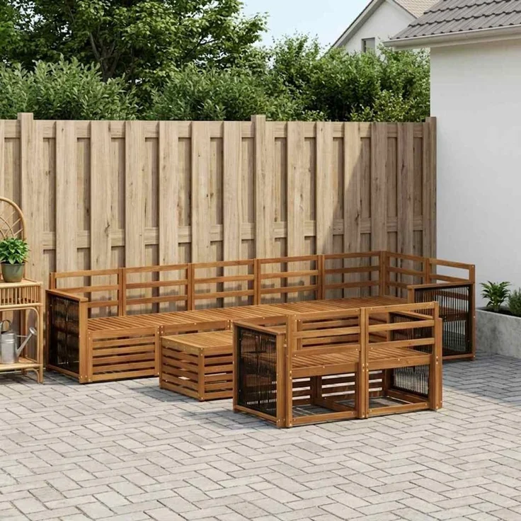 vidaXL Sofagarnituren Massivholz Akazie 3384530 – Bild 1