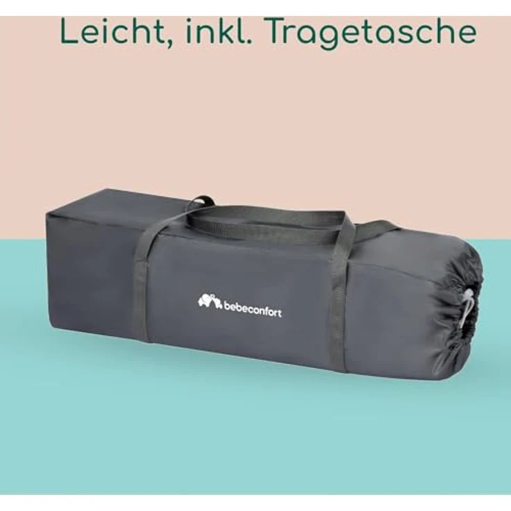 BEBECONFORT Soft Dreams, Reisebett Baby, 0–3 Jahre (0–15 kg), leichtes Reisebettchen, Matratze aus Holzfasern & Schaumstoff (60x120 cm), Tragetasche, kompakt zusammenklappbar, Tinted Graphite – Bild 6