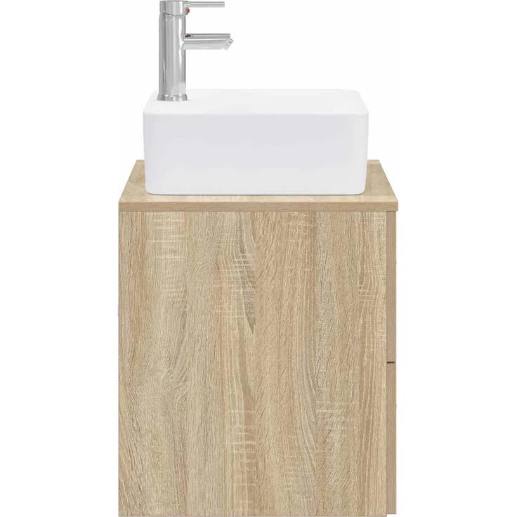 vidaXL Wandmontierter Waschbeckenunterschrank Sonoma-Eiche 3404384 – Bild 6